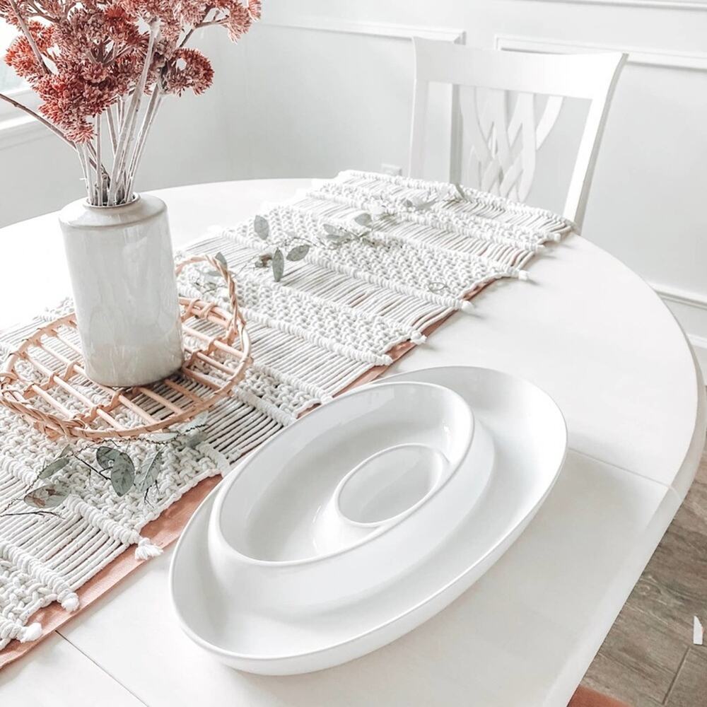 Beautiful large ceramic porcelain serving platter